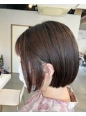 【わたなべ】ショート×縮毛矯正倉敷/暗めカラーデザインカラー