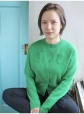 天神【BIRTH】かき上げ外ハネミニボブ×スモーキーグレージュ　3
