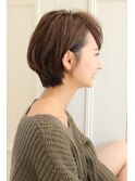 【30代40代50代】トップふんわり耳かけひし形ボブ　ショートボブ