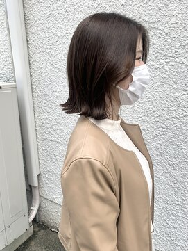 ブラン 阪急伊丹駅前店(Blanc.) ブラウンカラー　切りっぱなし　ロブ