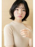 □シースルーバング大人ショートボブウルフ303越谷20代30代40代