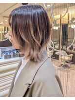 パズル(PUZZLE)&nbsp;外ハネスタイル/ミディアム/ハイトーン/ハイライト/