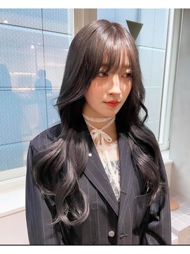 グロウ 渋谷(grow) ダークグレー×プルエクステ