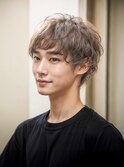 韓国マッシュ/ニュアンスパーマ/ダークアッシュ