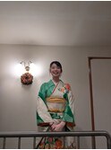 ゆるふわアップスタイル＊編み込み＊二次会 成人式 卒業式