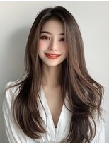 ピーチ バイ ニューヨークニューヨーク(a Peach by NYNY)&nbsp;大人可愛い大人美人ふんわりカール小顔カットショコラアッシュ