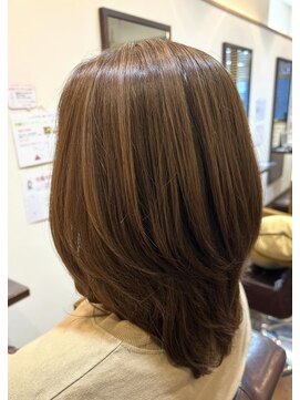 ヘアー グリーン(hair green) かっこいい大人ミディアム40代50代/エレガントミディアム