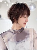 ミニウルフレイヤーカット顔周り前髪韓国ショートボブ/大宮