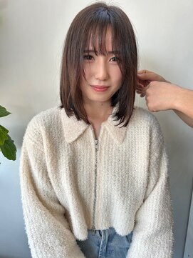 ヘアメイク エイト キリシマ(hair make No.8 kirishima) レイヤーボブ+ショコラベージュ