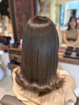 ヘアリゾート粋 ティガ 池袋店(tiga) くびれボブ/透明感オリーブブラウン