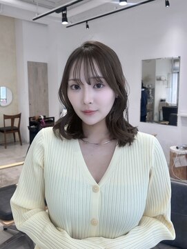 ビューバイネオリーブ 用賀店(Beau'r by neolive) 大人ガーリーダークアッシュ似合わせカットミディアムレイヤー