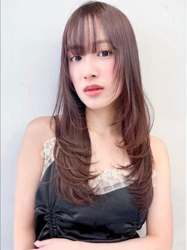 スタートウキョウ 渋谷(STAR TOKYO) OL向け◎髪質改善カラーロングヘア上品グレージュ×小顔カット