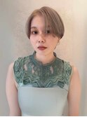 グレージュブリーチショートダブルカラーぬきっぱなしハンサム