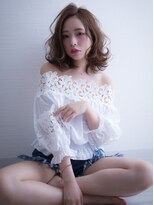 アリュールヘアー ヴィヴィ(ALLURE hair vivi)&nbsp;ミントアッシュ×外ハネゆるふわカールミディ