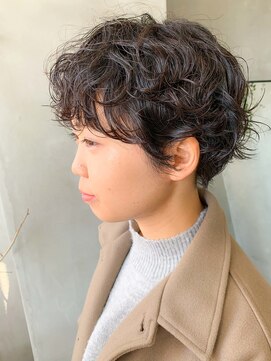 テトヘアー(teto hair) マッシュショート、パーマヘア、くるくるパーマ、クセ風