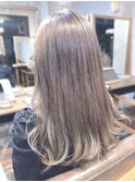 【伸ばしかけ】ベージュゴールド