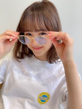 ラノバイヘアー(Lano by HAIR) ２０代３０代４０代５０代小顔ミディアム外ハネボブアッシュ