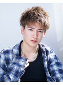 ツーブロックショート 爽やかアップバング