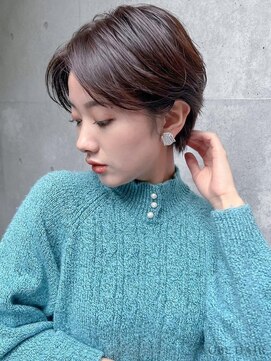オーブ ヘアー リアム 仙台卸町店(AUBE HAIR liam) 20代・30代_センター分け_大人可愛いハンサムショート