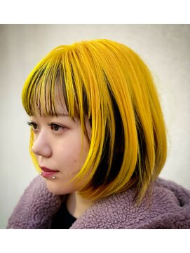 ピエスデシュブー(piece des cheveux) イエローボブ