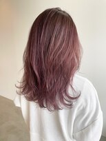 フープヘアー(HOOP.HAIR)&nbsp;ピンクカラー　レイヤーカット