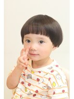 モナミ美容室 ちびっこマッシュルームカット。
