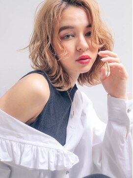 ロンド 銀座(Lond) 【銀座◇成田】くびれミディアムレイヤーウルフピンクベージュ