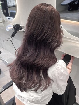 オニキス(ONYX) ラベンダーベージュ×レイヤーカット【chisato指名】