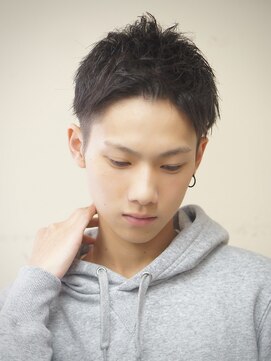 スウェルホワイト(SWELL WHITE) 王道七三ショートアップバング 香椎メンズ美容室 メンズカット