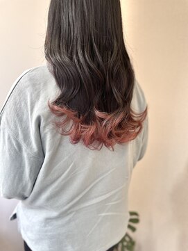 ジプソ(Gypso Hair salon) 【 ピンク裾カラー × インナーカラー 】