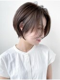 【MICHI 富田店 杉本 郁美】丸みショート 透明感 アッシュ