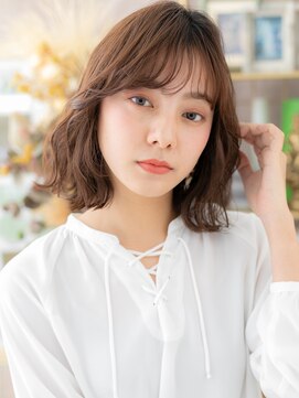 カバーヘア ブリス 志木南口駅前店(COVER HAIR bliss) くせ毛風レイヤーゆるふわエアリーミディTb4志木20代30代40代