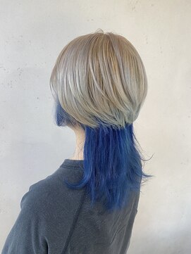 アジールヘア 東上野店(agir hair) 20代30代大人かわいいミルクティー＆ブルーインナーカラー