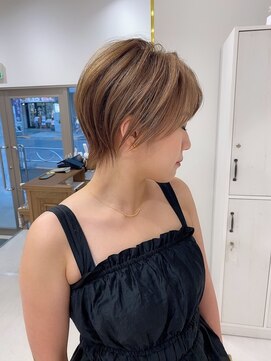 ネイロ 北千住(NeiRo) 小顔ショートボブカラー大人ショートボブひし形ショートカット