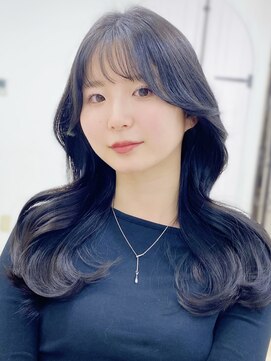 ミリ(mm) レイヤーカット/ウェットヘア/ブルーブラック