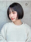 石塚／小顔ぱっつん黒髪タッセルボブ10代20代30代韓国ヘア新宿