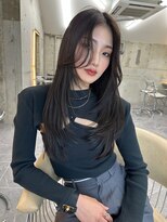 サイン 表参道(SIGN)&nbsp;韓国ヘアーハッシュカットレイヤーカットグレージュブリーチ無し