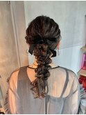 【ダブルポニーテール】/結婚式/二次会/同窓会/銀座/ヘアセット