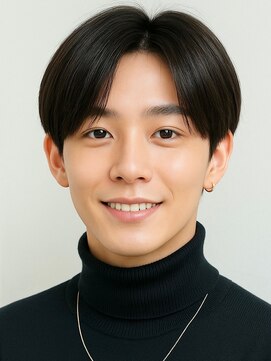 にもう ブルーブラック 韓国マッシュ フェザーパーマ ST44