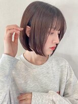 リコバイアフロート(riko by afloat)&nbsp;ショートボブ/くすみブラウン/顔まわりカット[stylist竹田]