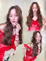 リリー(Lilley)&nbsp;ピンクブラウン×小顔レイヤー×韓国風巻き×髪質改善