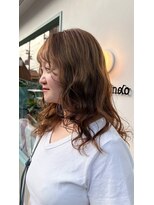 リンドリンド(Lindo Lindo) 顔まわりレイヤー×ベージュ