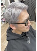 シルバー/七三オールバック/ホワイトカラー