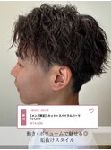 カット＋スパイラルパーマクーポンのスタイル