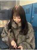 レイヤーカット/オリーブブラウン／韓国ヘア