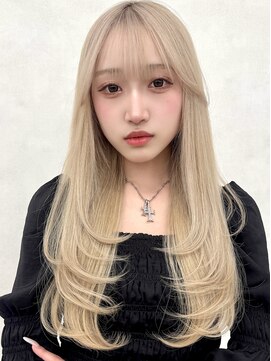 エジョン 三鷹店(Aejon) 三鷹レイヤーカット韓国ダブルカラー顔周り前髪カットボブ