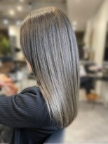 アース 天満橋店(HAIR & MAKE EARTH) 春カラー◆大人グレージュ×セミロング×髪質改善/小顔カット