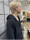 ホワイトブロンドハイトーンメンズ透明感カラー