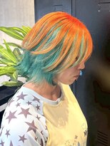 ファブルヘア(FABLE HAIR) orange×turquoiseBlue