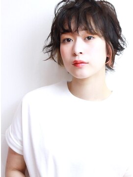 レンジシ オモテサンドウ(RENJISHI omotesando) ネオウルフ毛先パーマ☆外ハネボブ《高田　百唯》